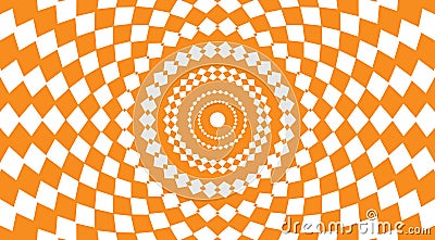 spiral orange abstract geometric pattern background Vector Illustration