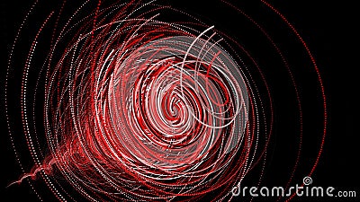 Spiral lines in twisted motion Cartoon Illustration