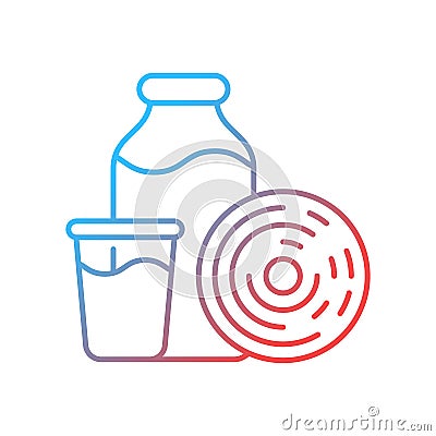 Spiral plating for bacterial count gradient linear vector icon Vector Illustration