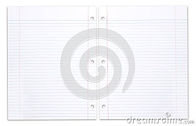 Spiral School Notebook With Lined Paper Stock Photo