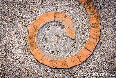 Spiral shaped brick Stock Photo