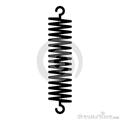 Spiral spring icon, outline style Vector Illustration