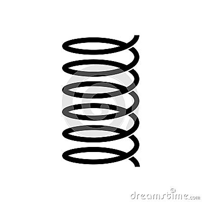 Spiral spring vector icon. Stock Photo