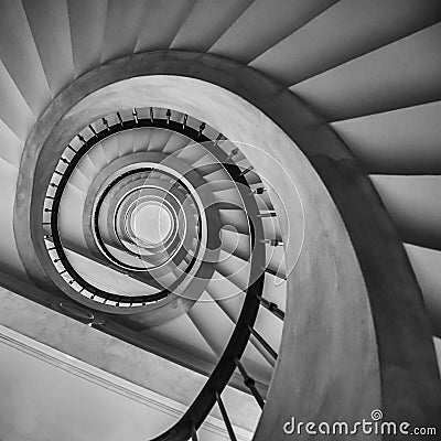 Spiral Stair in Barcelona Stock Photo