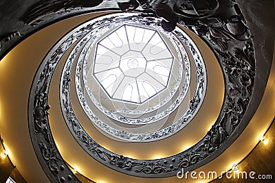 Vatican spiral staircase Editorial Stock Photo