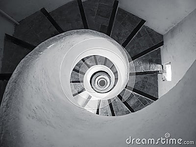 Spiral staircase Cement texture Architecture detail Abstract background Stock Photo