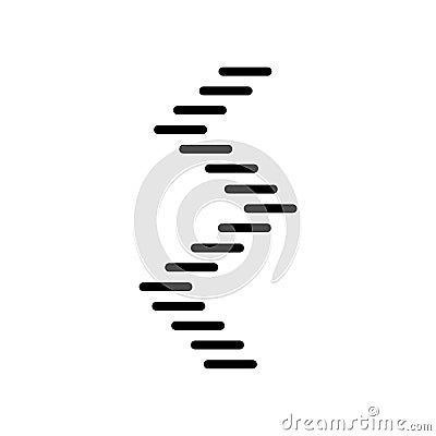 spiral staircase icon isolated on white background Vector Illustration