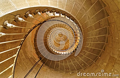 Spiral staircase of light house Stock Photo