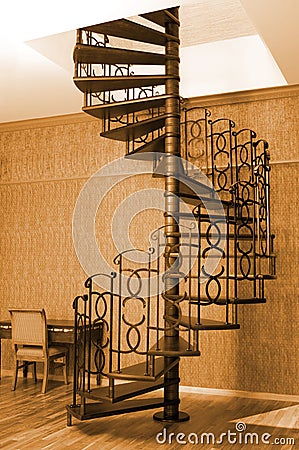 Spiral stairs Stock Photo