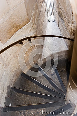 Spiral Stairs - Church Stock Photo