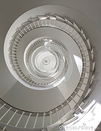 Spiral stairs. View from below Stock Photo