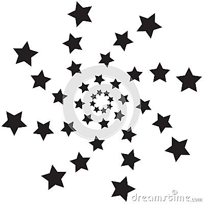 Spiral stars Vector Illustration