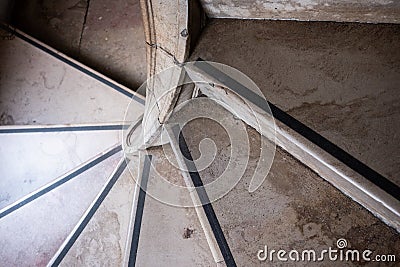 Spiral stone old staircase Stock Photo