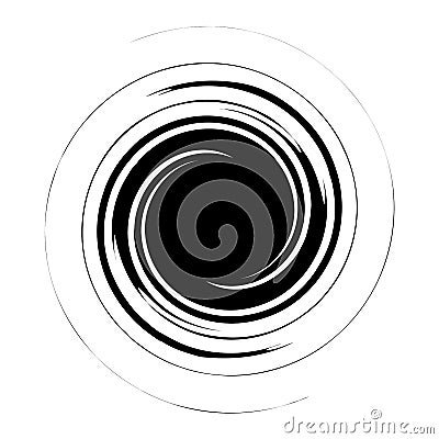 Spiral, swirl, twirl abstract design element. Rotating motif Vector Illustration