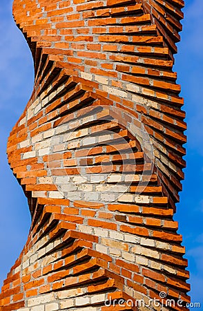 Spiral tower in Kovilj Monastery - Fruska Gora - Serbia Stock Photo