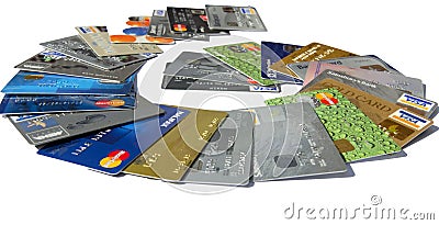 Spiralling Credit Card Debt Editorial Stock Photo