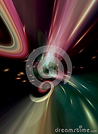 Computer generated abstract spiral galaxy in poetic colors Stock Photo