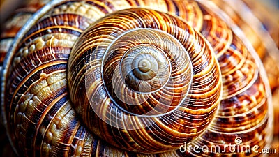 Spirals of Wonder The Intricate Design of a Shell Generative AI image Stock Photo