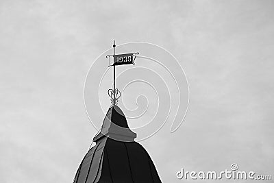 The spire of Kapp Church, Toten, Norway Stock Photo