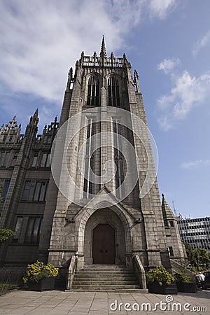 The spire of Marshall College, Aberdeen, UK Stock Photo
