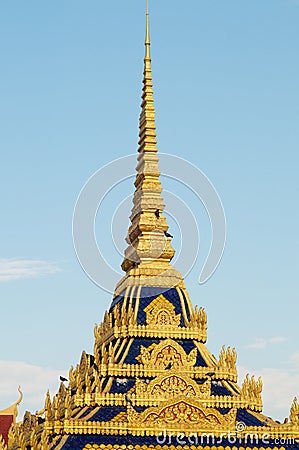 Spires of Cambodian Royal Palace Stock Photo