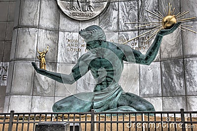 The Spirit of Detroit monument Stock Photo