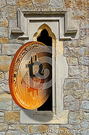Spiritual bitcoin Stock Photo