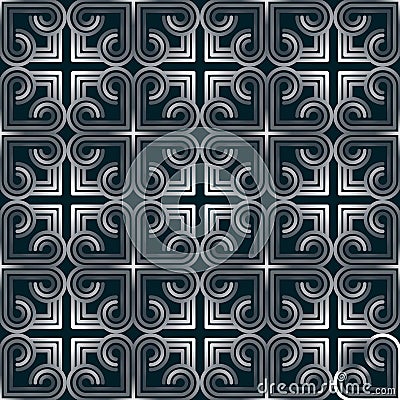 Spiritual black glossy background with crosses, seamless pattern Vector Illustration