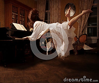 Spiritual dream about the music Stock Photo