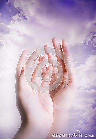 Spiritual hands Stock Photo