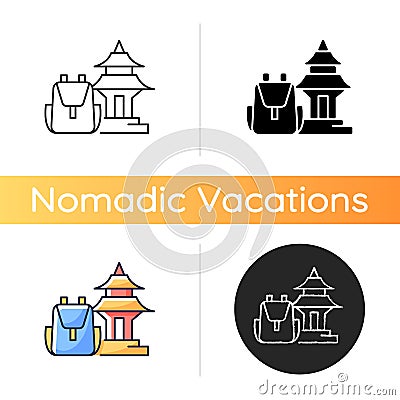 Spiritual nomad icon Vector Illustration