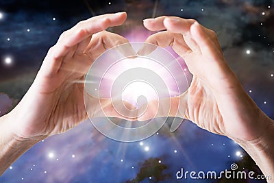 Spiritual Psychic Heal Energy Stock Photo