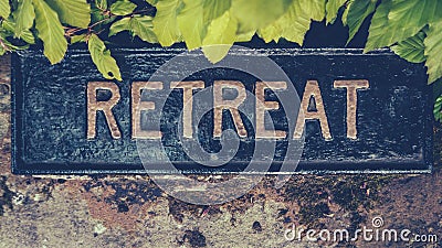 Spiritual Retreat Sign Stock Photo