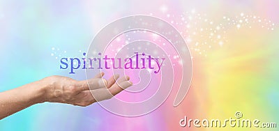 Spirituality in the Palm of your Hand Stock Photo