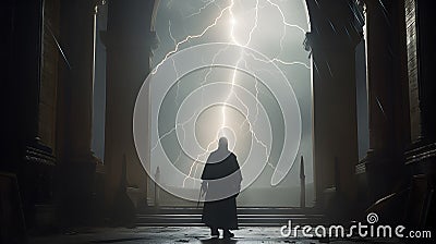 spirituality religion belief systems dynamic lightning ci one generative AI Stock Photo