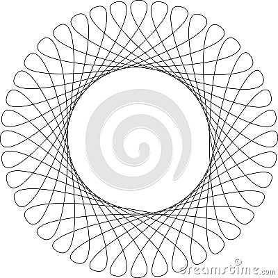 Spirograph pattern frame Vector Illustration