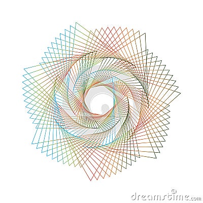 Spirograph abstract element Vector Illustration