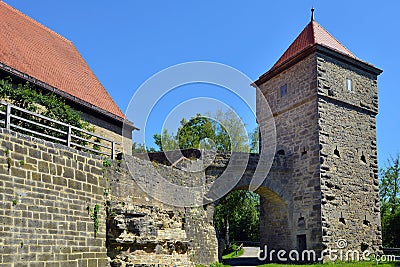 Spitalturm, Rothenburg o.d. Tauber, Germany Stock Photo