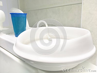 Spitting sink in dental clinic Stock Photo