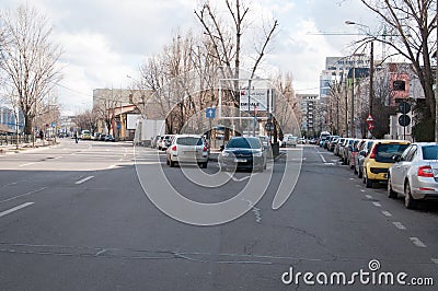 Splaiul Independentei street Editorial Stock Photo