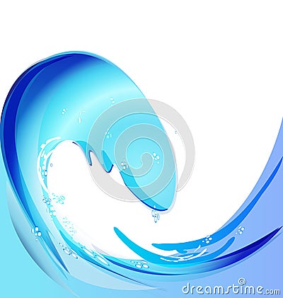 Splash beach water Vector Illustration