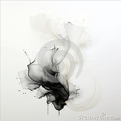 A splash of black and white fluid. Vector illustration. Vector Illustration