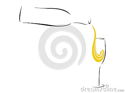 Splash of Champagne Vector Illustration