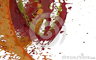 Splash of colored liquid Stock Photo