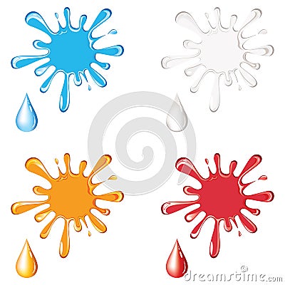 Splash & drop icon Vector Illustration