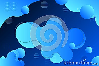 Splash fluid template in shine blue background. Promotion template for create marketing sales. Modern wallpaper with creative. Vector Illustration