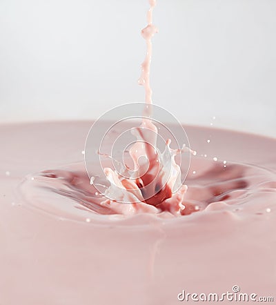 Splash of fruit milk cocktail Stock Photo