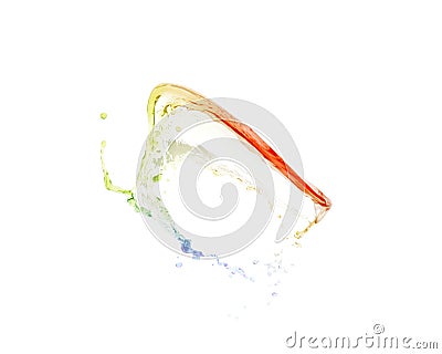 Splash of liquid in motion isolated Stock Photo