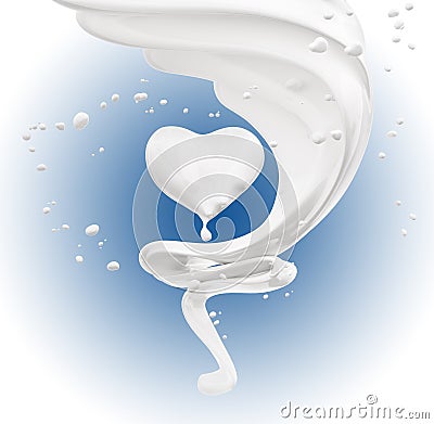 Splash milk , isolated 3d rendering Stock Photo