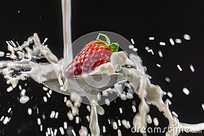 Splash milk Photography internally Stock Photo
